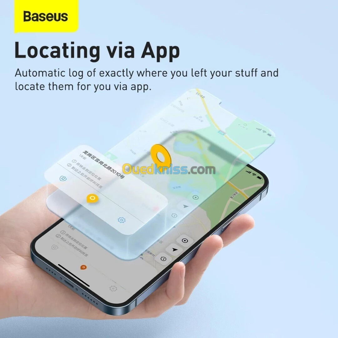 BASEUS T2 PRO SMART DEVICE TRACKER - BLUETOOTH 5.0 - ALARM - PORTABLE - ANDROID & IOS