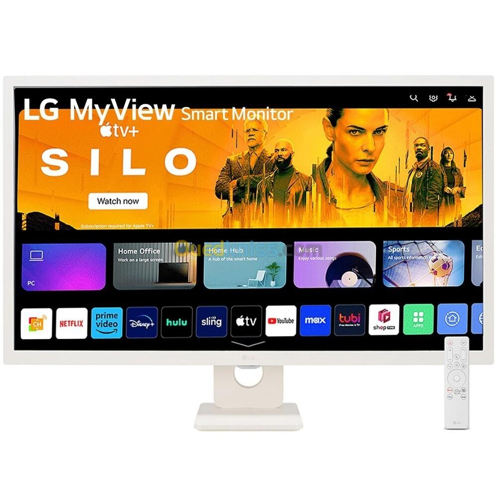 ECRAN LG 32SR50F - SMART MONITOR - 31.5" FHD - AIRPLAY 2 - 8MS - SRGB - BLUETOOTH - TÉLÉCOMMANDE