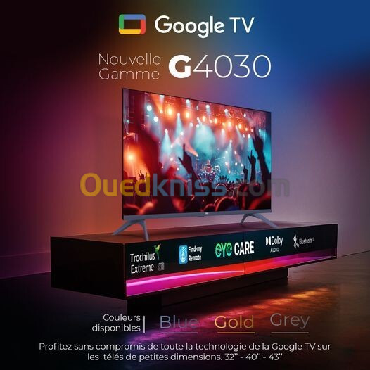 TV IRIS 43" G4030 - FULL HD - GOOGLE TV - ANDROID - BELUTOOTH - EYE CARE - DOLBY AUDIO - GOOGEL CAST