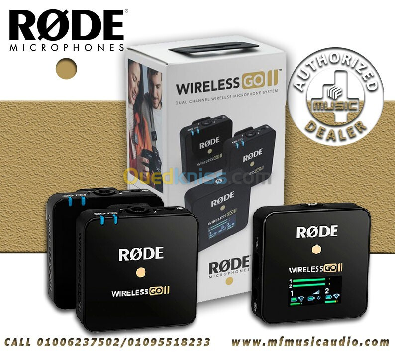 Rode Wireless GO II Dual Channel Système De Microphone Numérique Sans Fil Compact Avec Micro