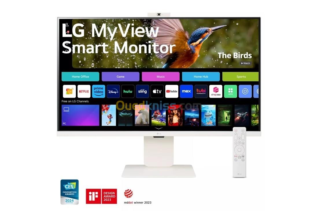 ECRAN LG 32SR85U - SMART MONITOR - 32" 4K - IPS - WEBOS - BLUETOOTH - WI-FI - WEBCAM - TÉLÉCOMMANDE