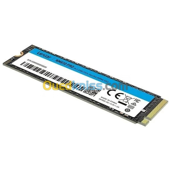 LEXAR NM610 PRO 1TB - SSD M.2 NVME - DISQUE DUR INTERNE - JUSQU'À 3000 MO/S - PCIE GEN3 X4 M.2 2280