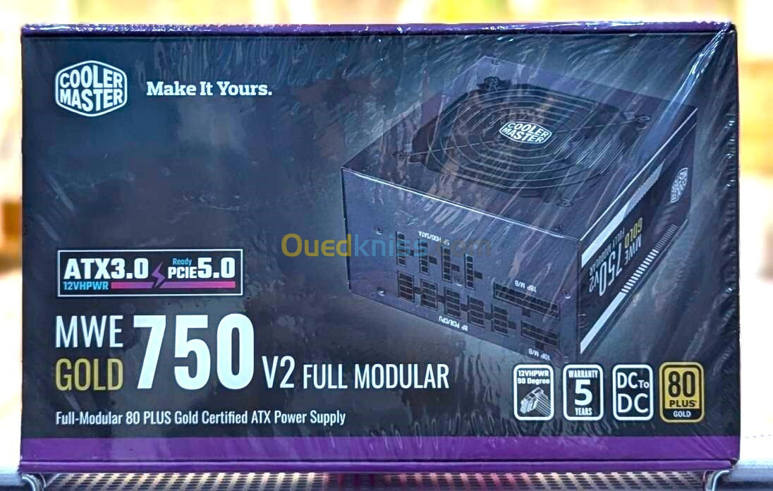 COOLER MASTER MWE 750W V2 - ALIMENTATION 80 PLUS GOLD - MODULAIRE - DC TO DC - ATX 3.0 -PCI-E 5.0