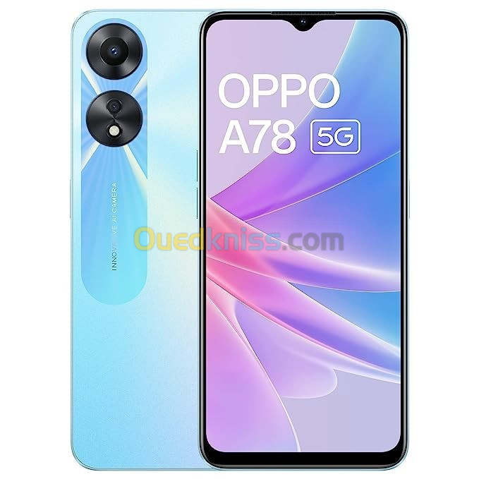 OPPO A78 - 128 Go - 8 Go - 6.56 LCD IPS - 5000 mAh- Blister