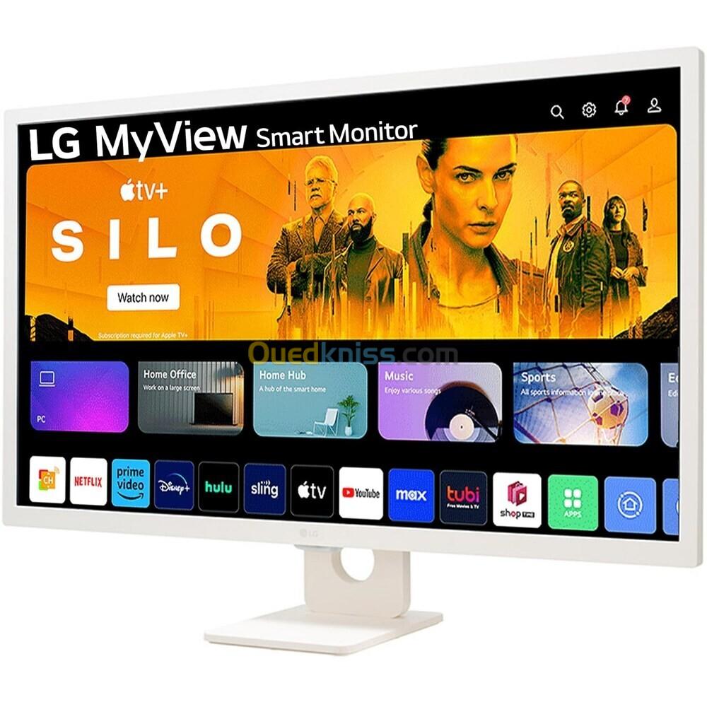 ECRAN LG 32SR50F - SMART MONITOR - 31.5" FHD - AIRPLAY 2 - 8MS - SRGB - BLUETOOTH - TÉLÉCOMMANDE