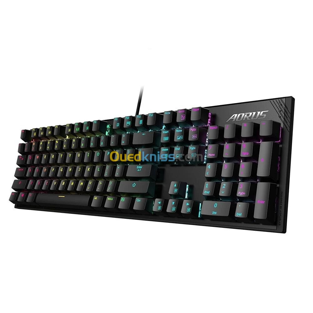 GIGABYTE AORUS K1 RGB FUSION - CLAVIER MECANIQUE FILARE - RÉTROÉCLAIRÉ RED - ANTI-GHOSTING - USB