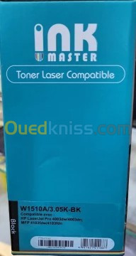 TONER INKMASTER C-W1510A/3.05K-BK POUR IMPRIMANTES HP LASERJET - SANS PUCE - NOIR