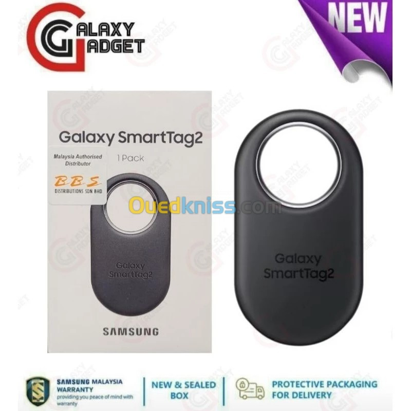 Samsung Smart Tag 2 - EI-T5600 - 2023- Bluetooth + Uwb Ip67 D'origine Noir et blanc