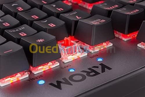 KROM Clavier Gaming KERNEL Mécanique - Numérique - Rétroéclairage Led RGB