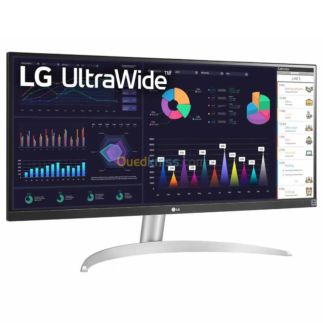 ECRAN LG 29WQ600-W - ULTRAWIDE - 29" FHD - IPS - 5MS - HDR10 - AMD FREESYNC - USB-C - HAUT-PARLEURS