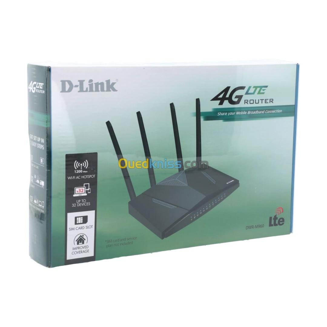 D-Link DWR-M960 - 4G AC1200 LTE Router Jusqu'à 150 Mbit/S