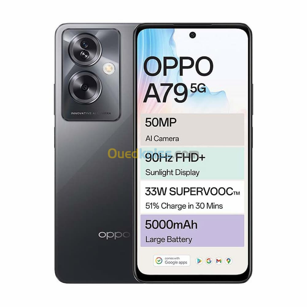 OPPO A79 5G - 4GB - 128GB - 6.7" LCD - DUAL SIM - 50 MÉGAPIXELS - 5000 MHA - BLISTER