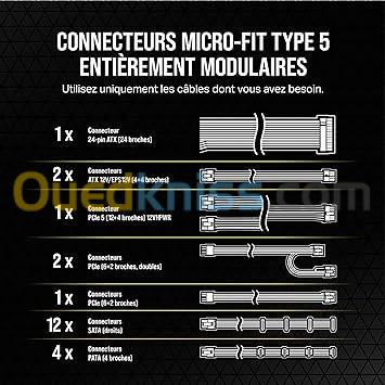 Corsair RM750x 80PLUS Gold - Alimentation 100% Modulaire 750W ATX 12V / EPS 12V