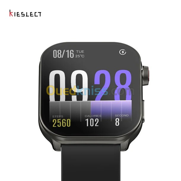 SMART WATCH KIESLECT BALANCE - Bluetooth - 2.1" AMOLED - CURVED - SPORT - WATERPROOF - CUIR - NOIR