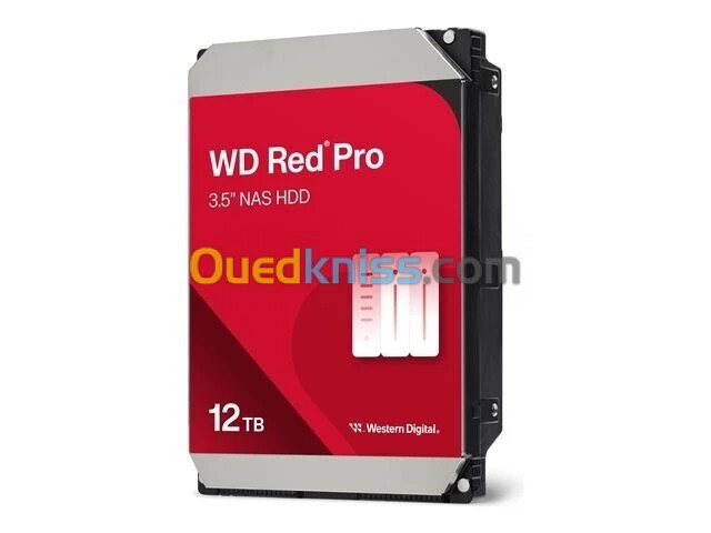 WD RED PRO NAS 12TB - DISQUE DURE INTERN HDD 3.5" - 7200 RPM - 256 MB - SATA 6GB/S - WD121KFBX -