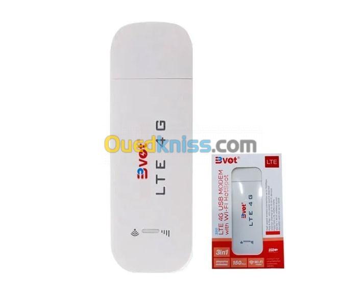 BVOT Clé USB Internet Avec Modem 4G LTE - 3IN1 - 150 Mbps - Avec Wifi Hotspot