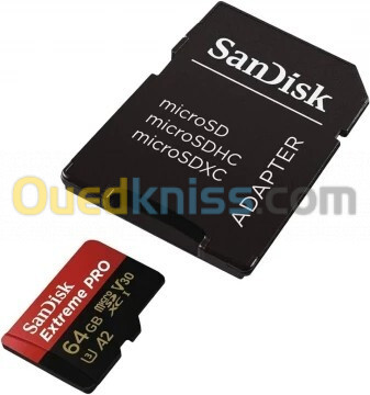 CARTE MÉMOIRE SANDISK EXTREME PRO MICROSDXC UHS-I - 4K UHD 512GB - 200MBS - AVEC ADAPTER