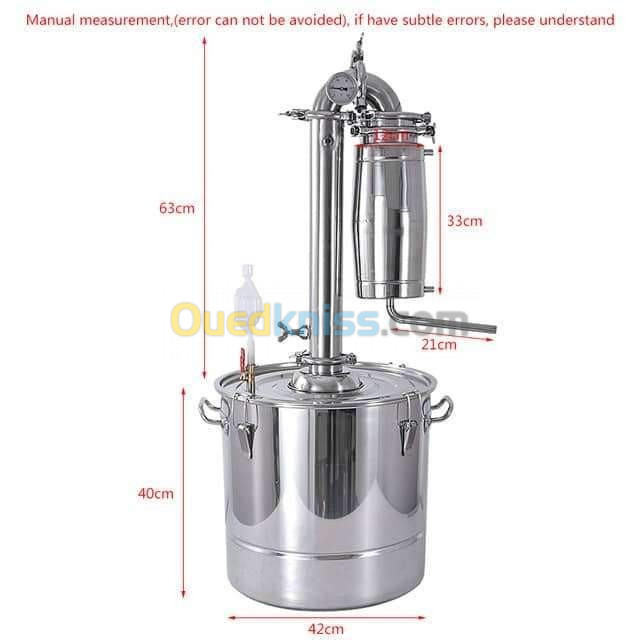 Distillateur Des Plantes Alambic d'extraction Des Huiles قطار استخلاص الزيوت