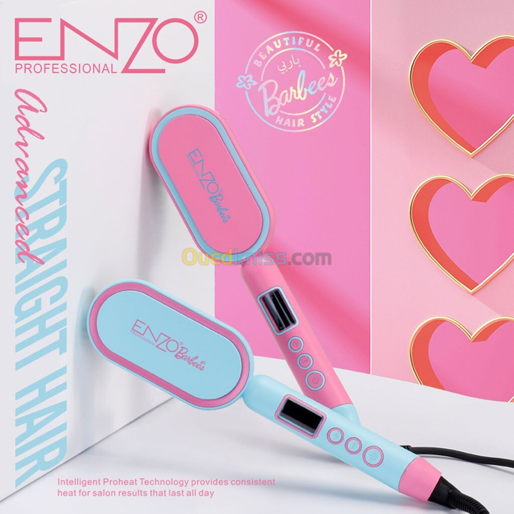 Enzo Brosse Lissante Barbie Edition Câble Rotatif 360 degrés 