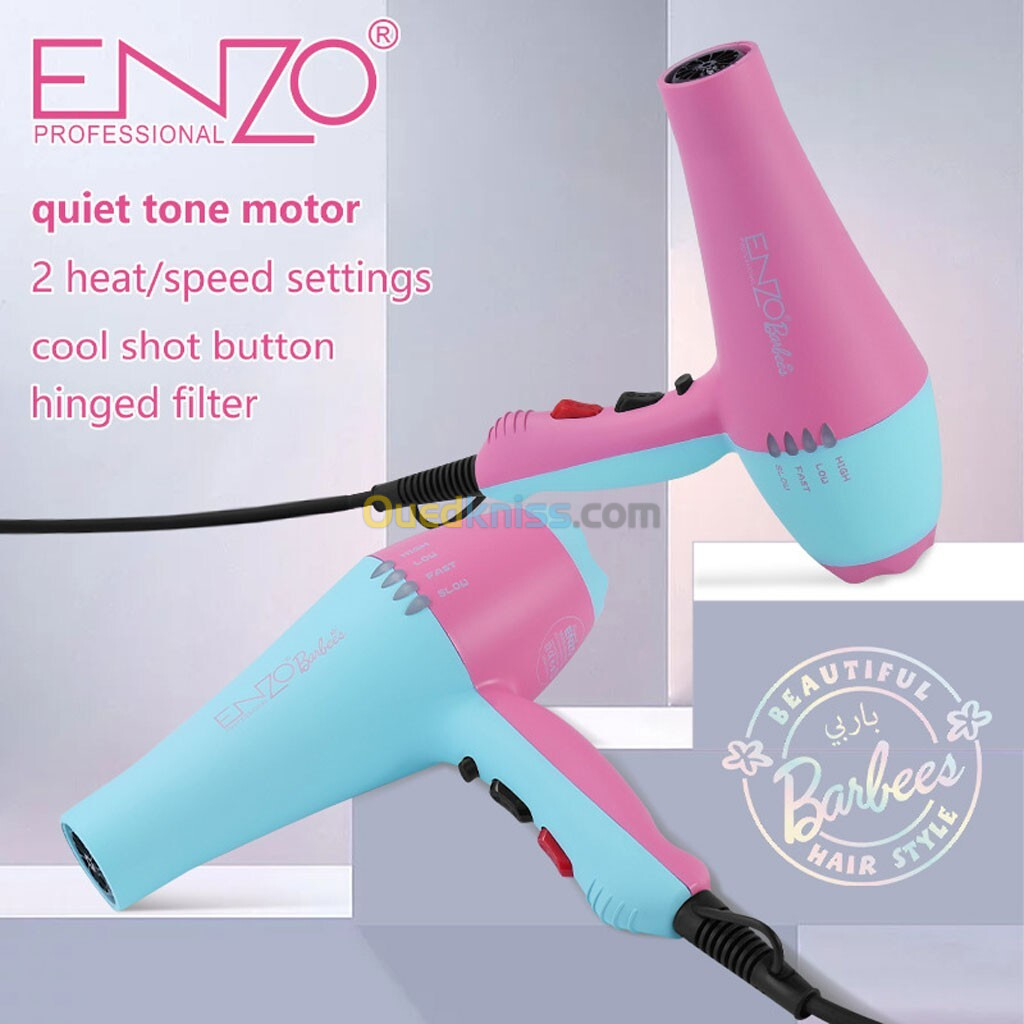  ENZO PROFESSIONAL Seche cheveux Ionic turbo 17000 RPM Edition Barbie 