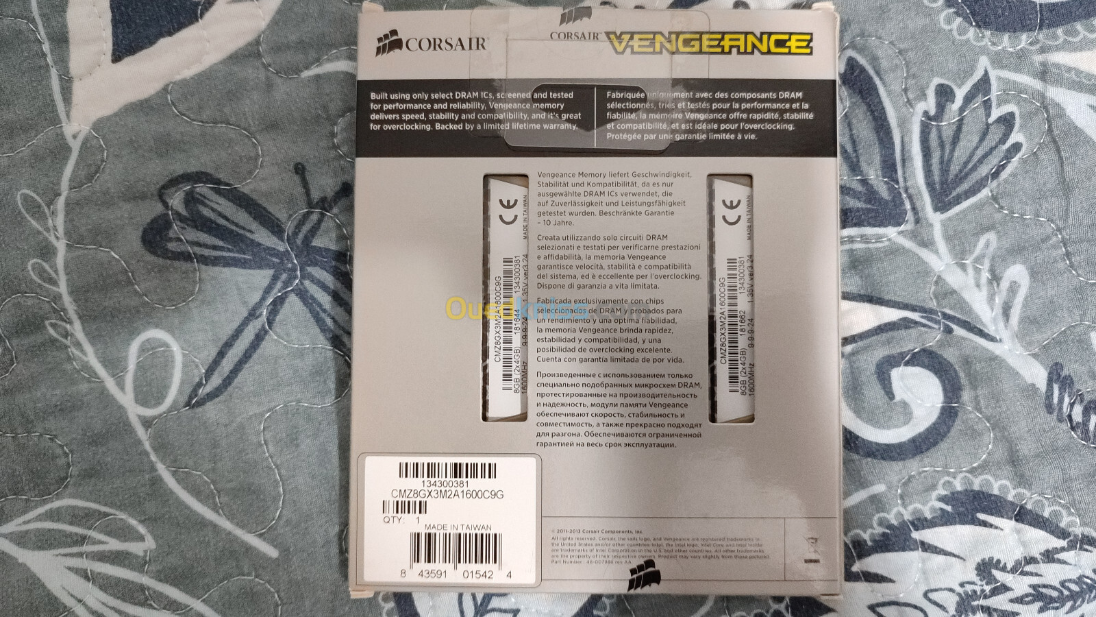 RAM corsair vengeance 2x4GB