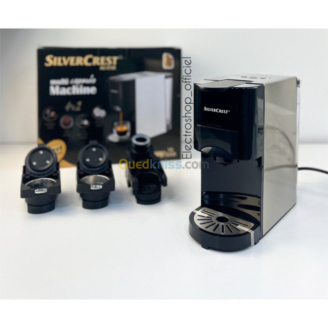 Cafetière SILVERCREST  Expresso Multi-Capsules 3En1 1450W 19 Bar 