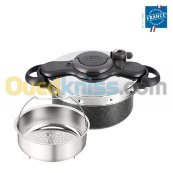 Cocotte SEB ClipsoMinut`Duo FINITION PIERRE 5L INDUCTION litres : 3/5 personnes.