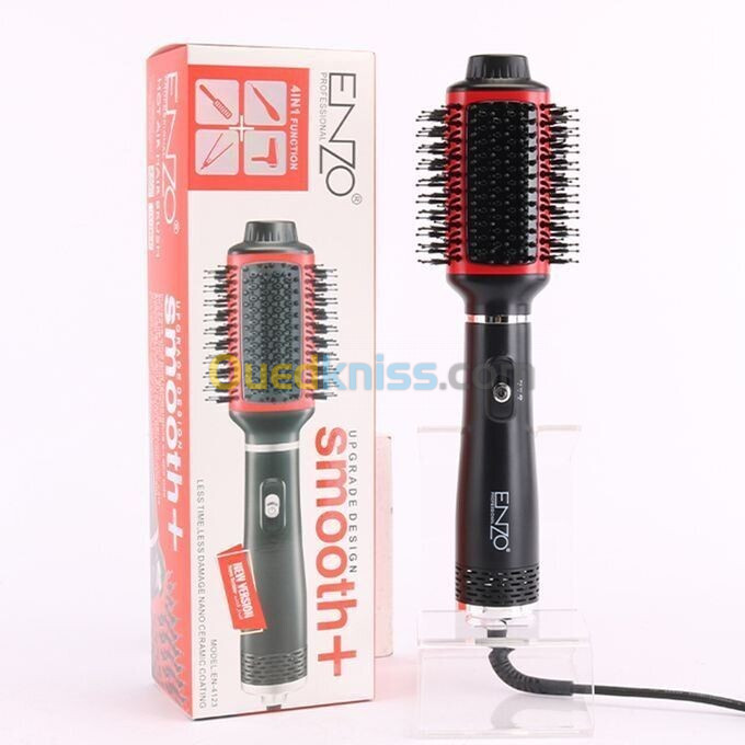 Brosse electrique en nano-ceramique ENZO PROFESSIONAL Smooth Plus 4 en 1 EN-4123