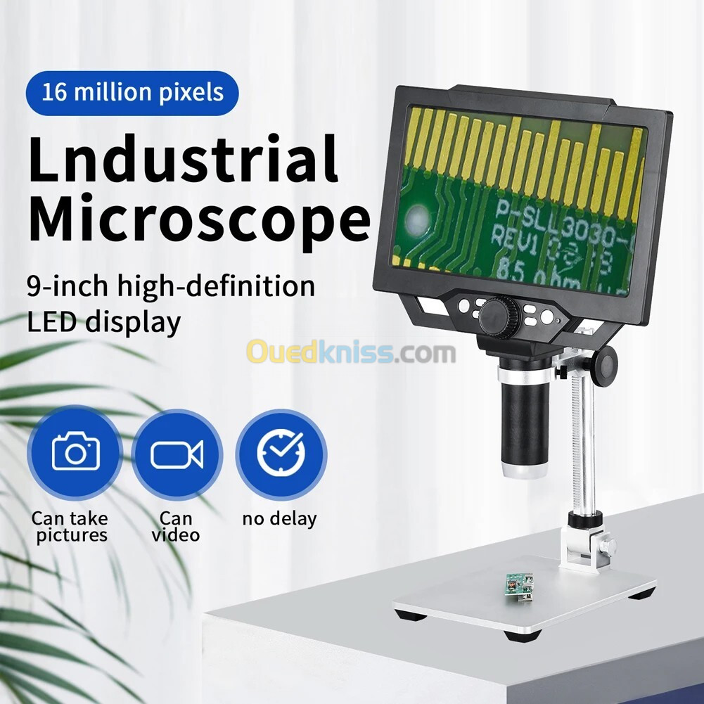 Arduino - Microscope numérique G1200A 7 pouces / G1600 9 pouces + 2 lumières LED (12 mégapixels)