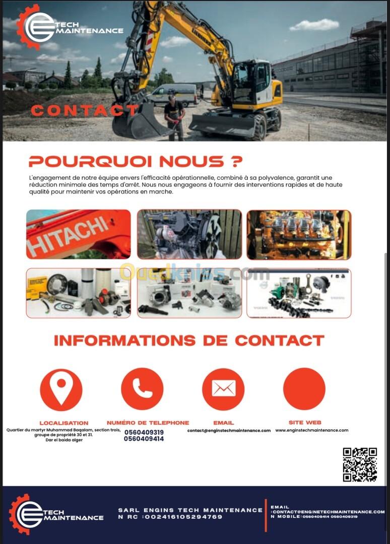 Maintenance engins travaux publics 