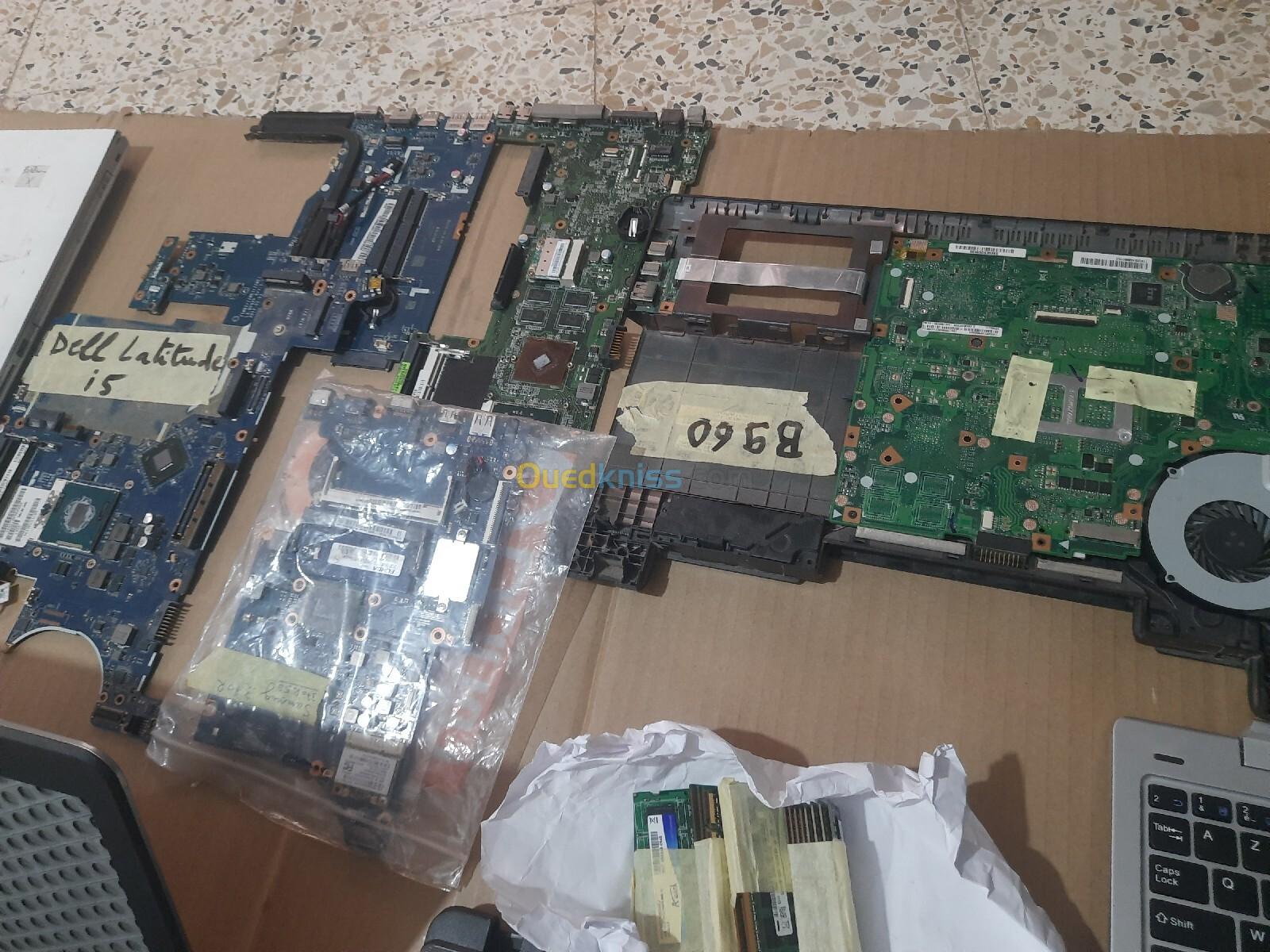 Lot des pc et carcasses et carte mère 