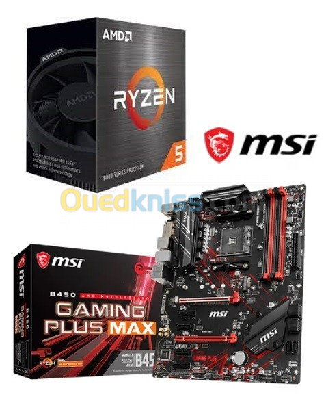 Bundle AMD Ryzen 5 5600X + Carte Mère MSI B450 GAMING PLUS MAX - Sidi Bel  Abbès Algérie