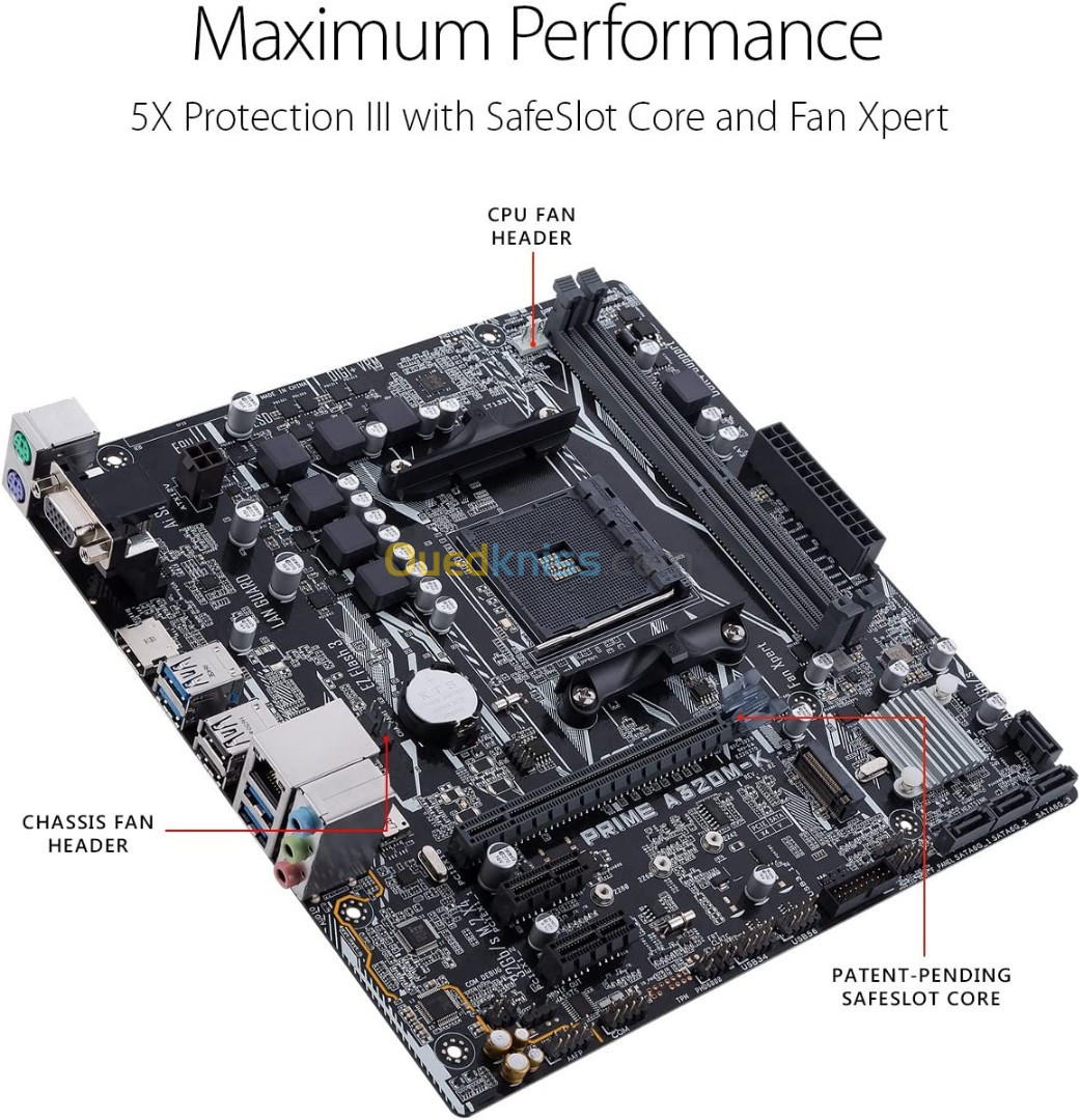 ASUS PRIME A320M-K Carte Mere micro ATX AMD A320 DDR4 - 90MB0TV0