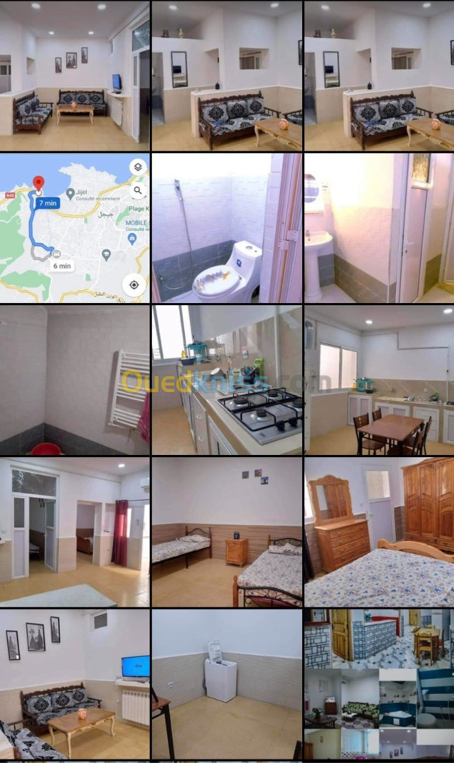 Location vacances Appartement F3 Jijel Jijel