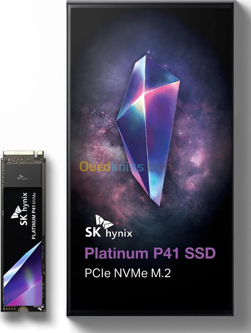 SK hynix Platinum P41 2TB 7000mbps PCIe NVMe Gen4 Pour PS5 - Laptop - PC - Made in Korea