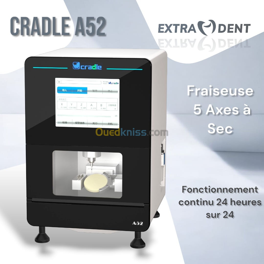 Cradle A52 - Fraiseuse Dentaire 5 Axes à Sec