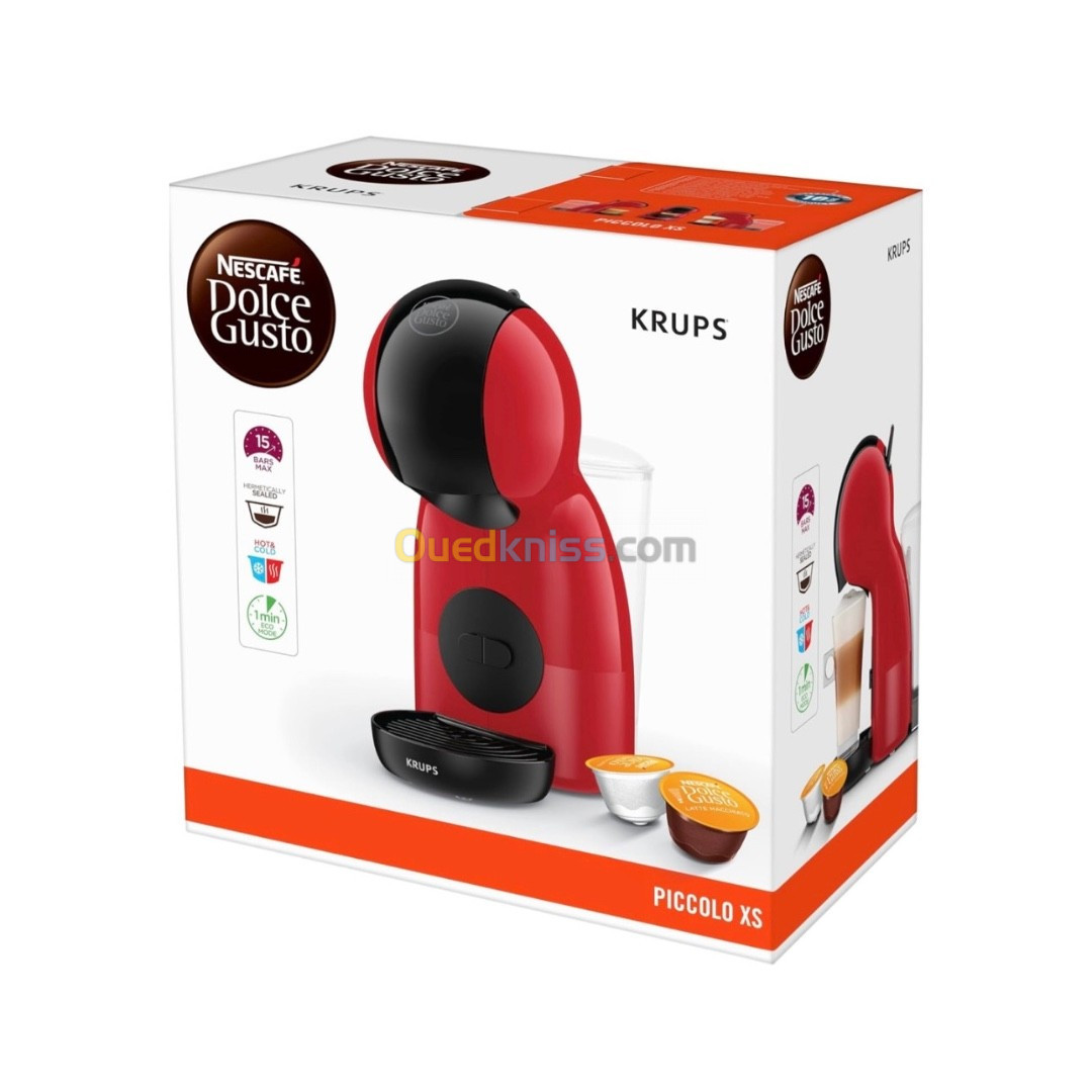 Machine À Café Krups 15 Bars Nescafé Dolce Gusto Piccolo XS Rouge,KP1A3510