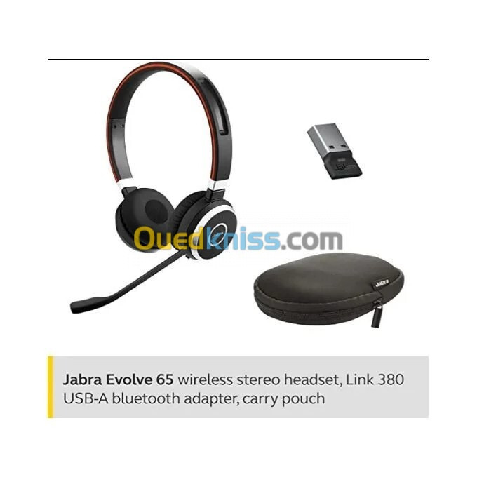 JABRA EVOLVE 75 SE - et 65 - et 65 UC stereo -CASQUE SANS FIL  MICROS - BLUETOOTH   