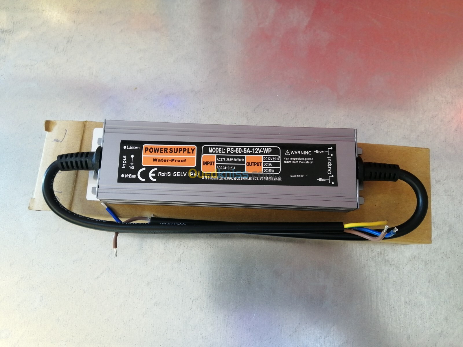 Transfo 12V 5A ip67