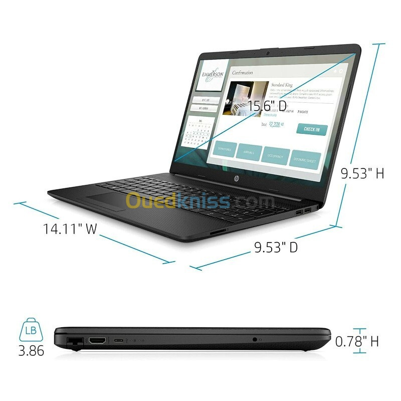 LAPTOP HP 15-DW1011NK N4020/4G/256SSD/15.6"/FREEDOS 