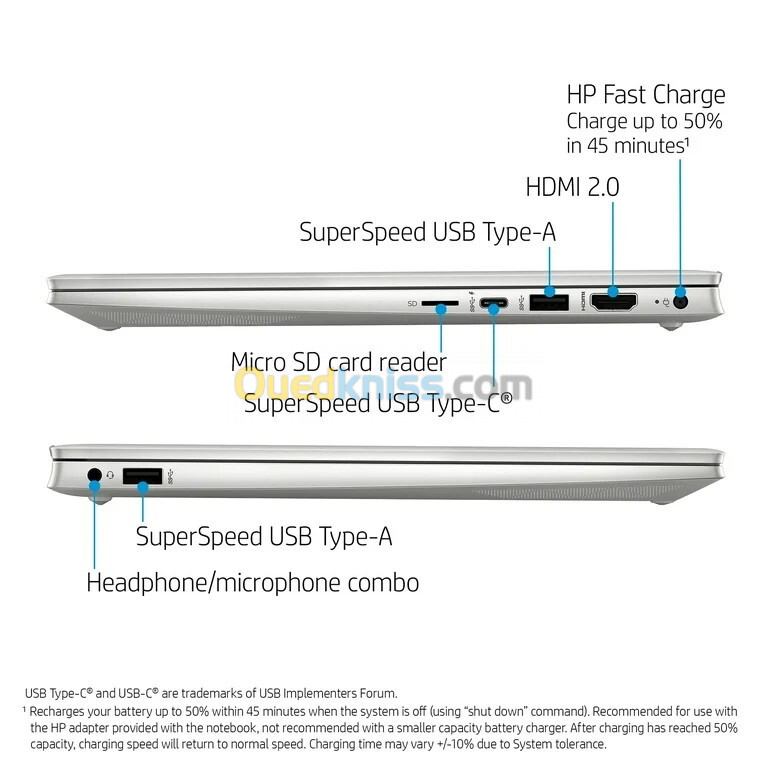 HP PAVILION 14-DV1629NA I5-1155G7 8Go 256G SSD 14" FHD WIN 11