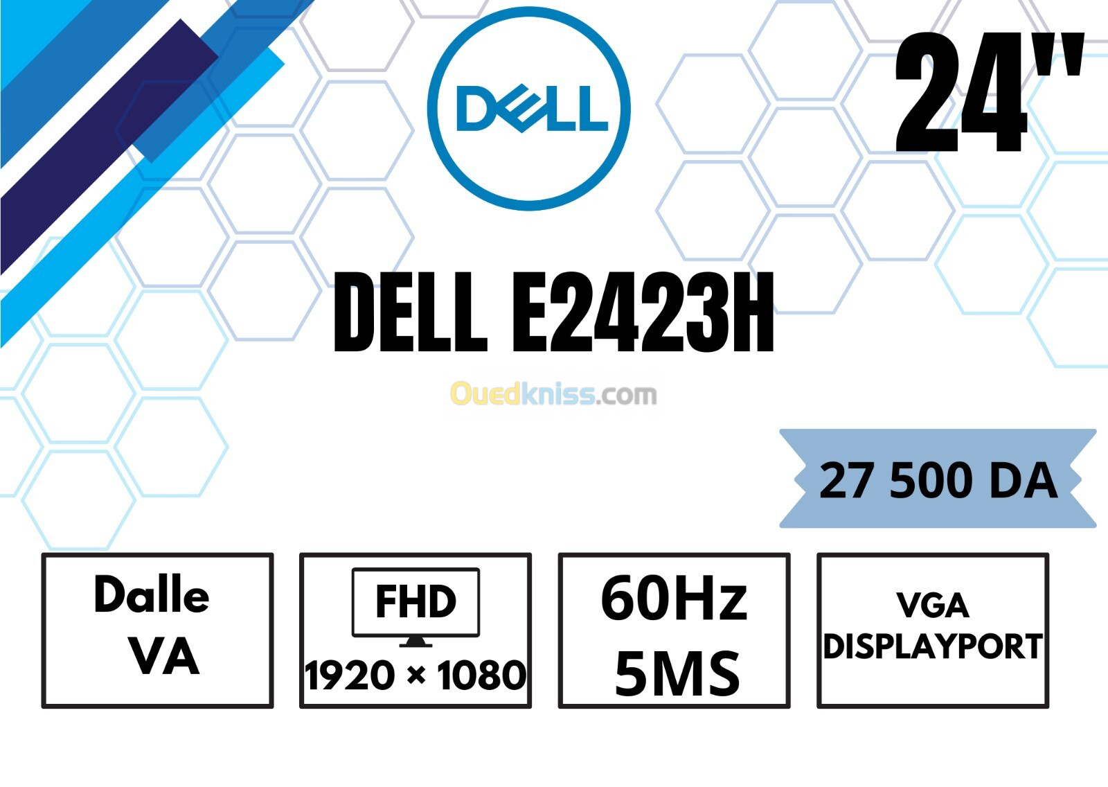 DELL E2423H 24" FHD 60Hz 5ms DP/VGA