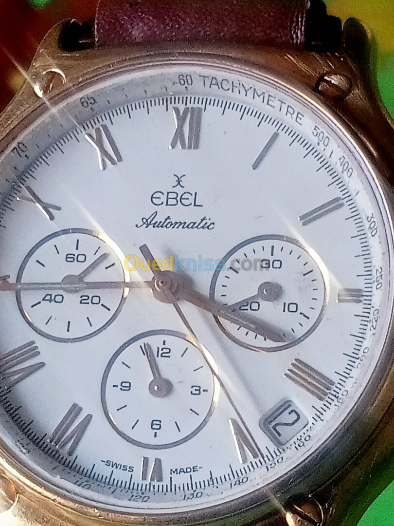 montre homme suisse made chronographe automatique original de marque Ebel 1911