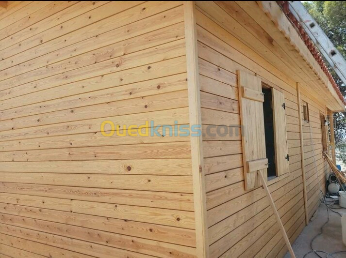 Travaux de couverture en tuile et chalets en bois 