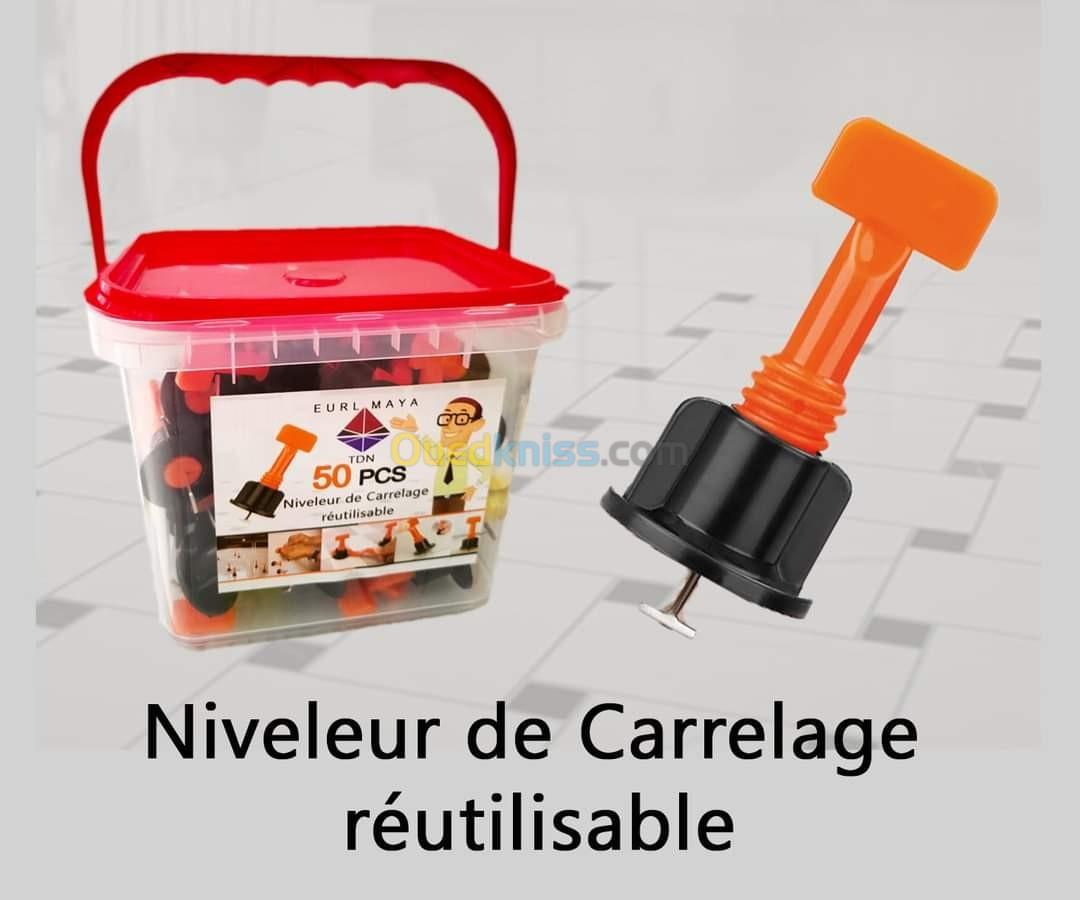 Boit50pcs niveleure de carrelage réutilisable 