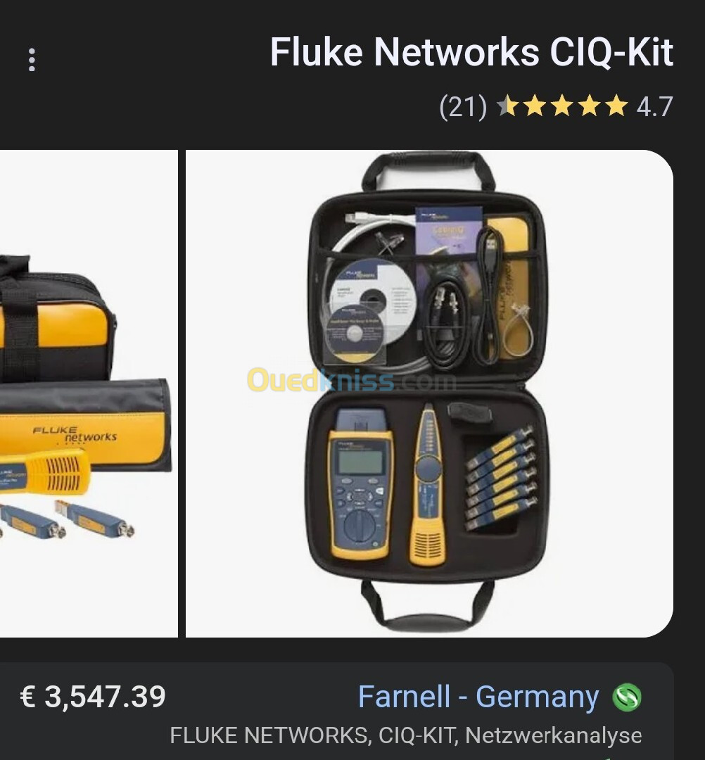 Testeur de qualification Fluke Networks CableIQ - Kit informatique avancé