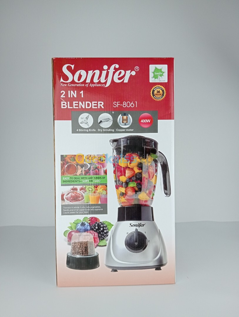 SONIFER SF-8061  multi-fonction 2 en 1 BLENDER 