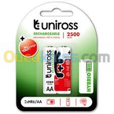 Les piles r6 rechargeables uniross 2500