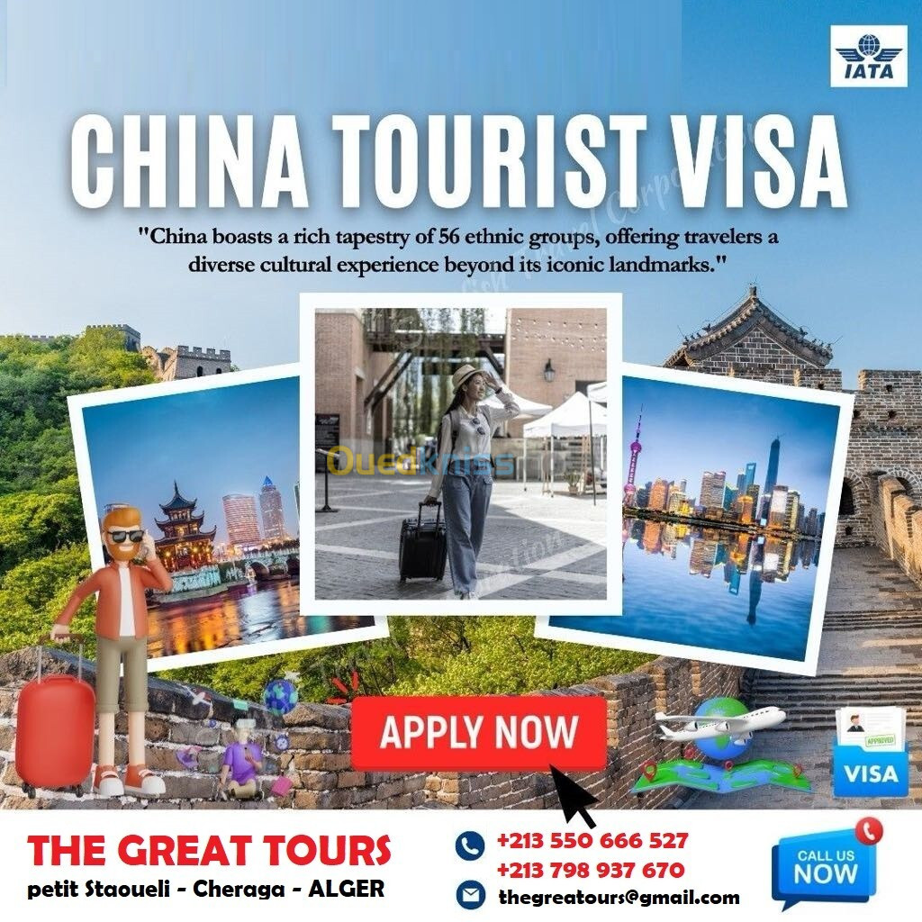 VISA CHINE 17500 da