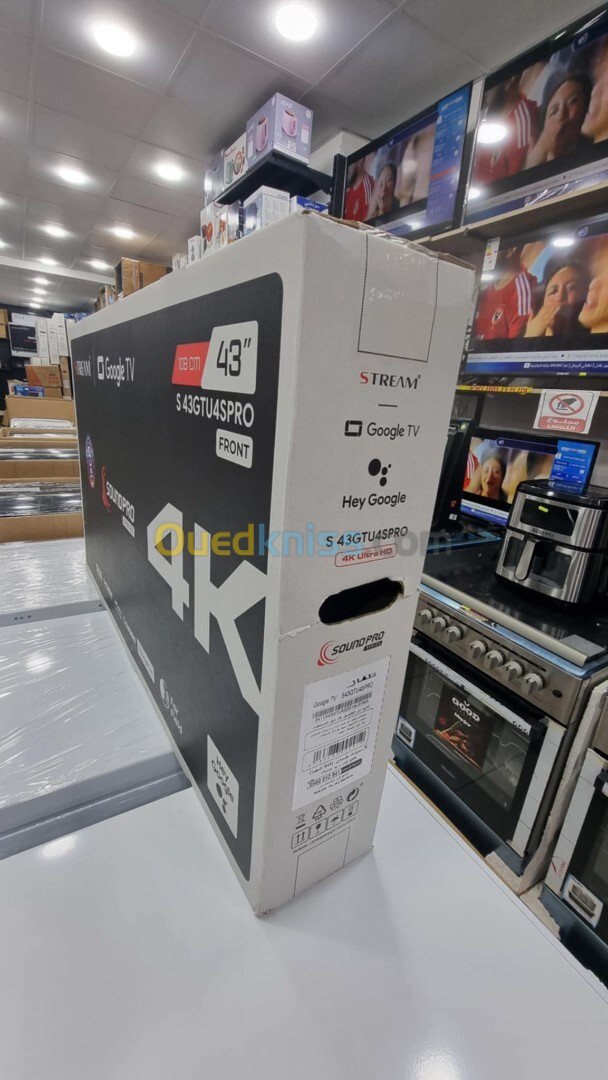 BOOM NEW2025 Promotion Stream 43 4K Smart GTU4 SOUNDPRO Google TV Android 14 HDR 10